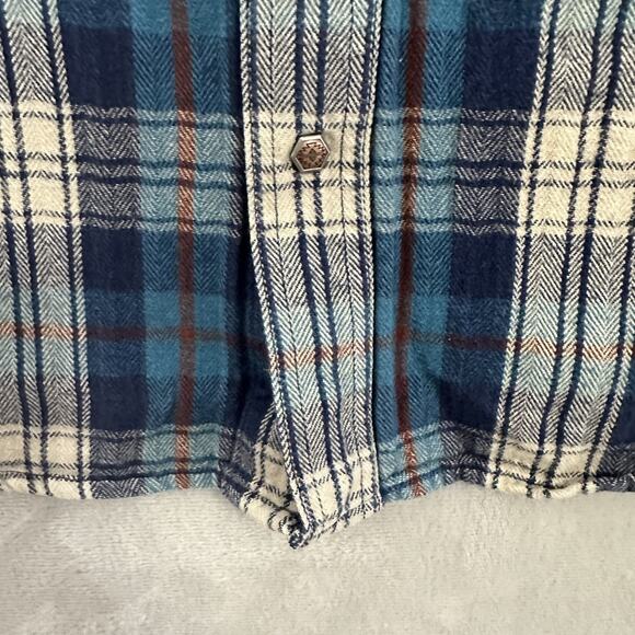 Ariat Retro Fit Shirt Men’s Large Hendrix Flannel Pearl Snap Rodeo Work Wear - Picture 4 of 11